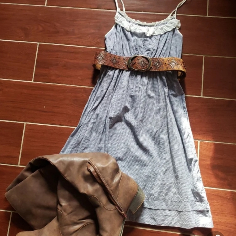 Kimchi Blue and White Checkered Sundress